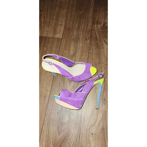 Jessica Simpson Multi Colored Shavon Slingback Heels - Picture 5 of 6